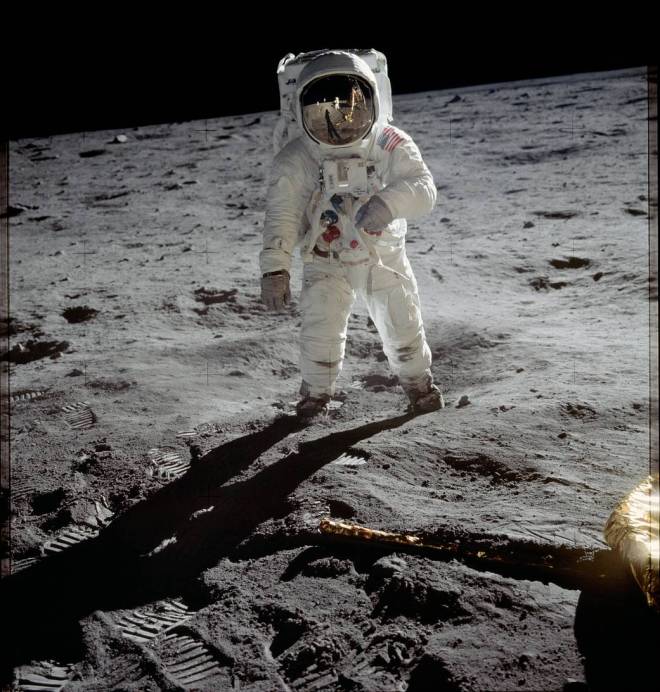 Aldrin on the moon