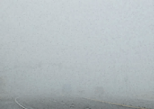 foggy road