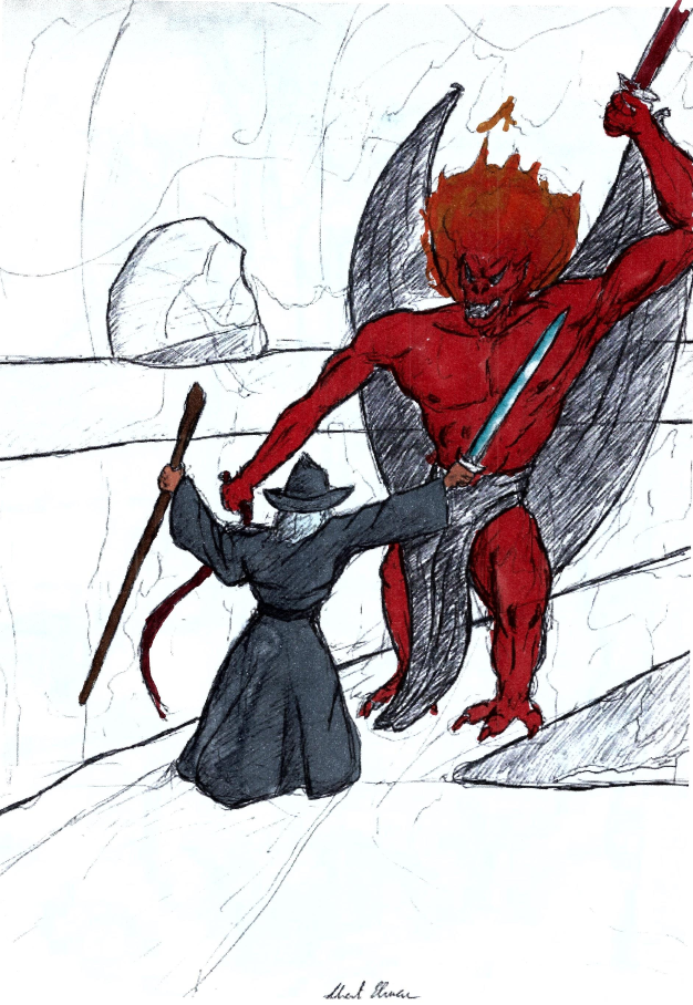 Gandalf and Balrog partial recoloring